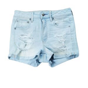 American Eagle Light Blue High Rise Shorts